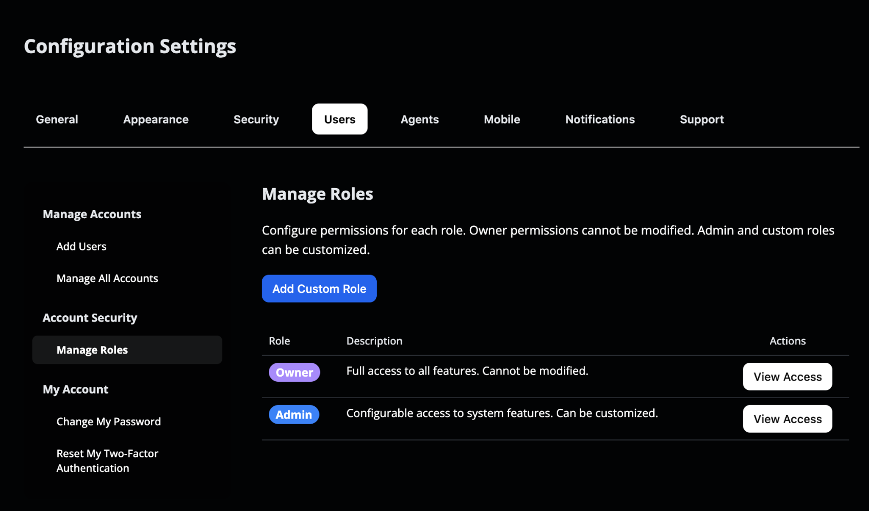Complete user management